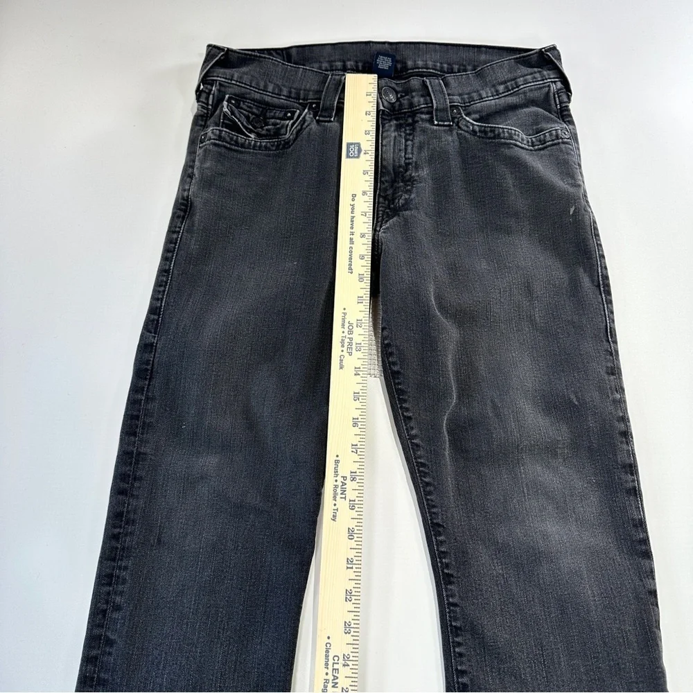 True Religion Ricky Flap Pocket Relaxed Straight Jeans Dark Gray 33